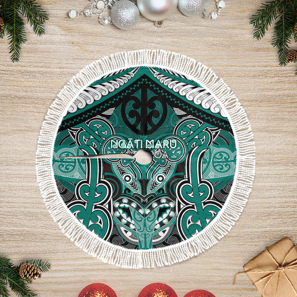 Aotearoa Iwi Ngati Maru Tree Skirt Maori Kowhaiwhai Pattern