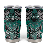 Aotearoa Iwi Ngati Maru Personalised Tumbler Cup Maori Kowhaiwhai Pattern