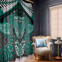 Aotearoa Iwi Ngati Maru Window Curtain Maori Kowhaiwhai Pattern