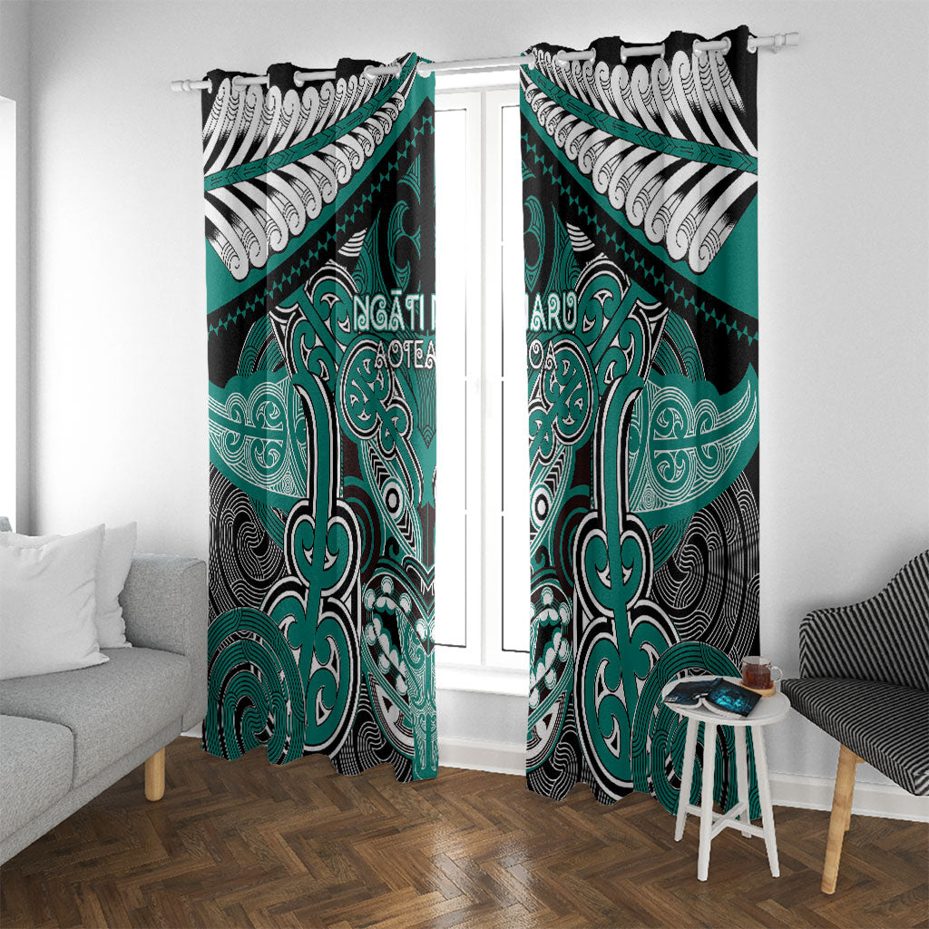 Aotearoa Iwi Ngati Maru Window Curtain Maori Kowhaiwhai Pattern