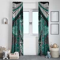 Aotearoa Iwi Ngati Maru Window Curtain Maori Kowhaiwhai Pattern
