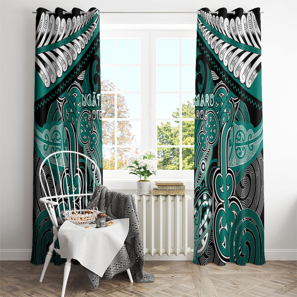 Aotearoa Iwi Ngati Maru Window Curtain Maori Kowhaiwhai Pattern