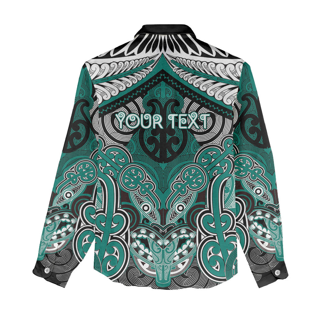 Aotearoa Iwi Ngati Maru Personalised Women Casual Shirt Maori Kowhaiwhai Pattern