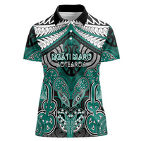 Aotearoa Iwi Ngati Maru Personalised Women Polo Shirt Maori Kowhaiwhai Pattern