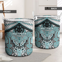 Aotearoa Iwi Ngati Paoa Laundry Basket Maori Kowhaiwhai Pattern