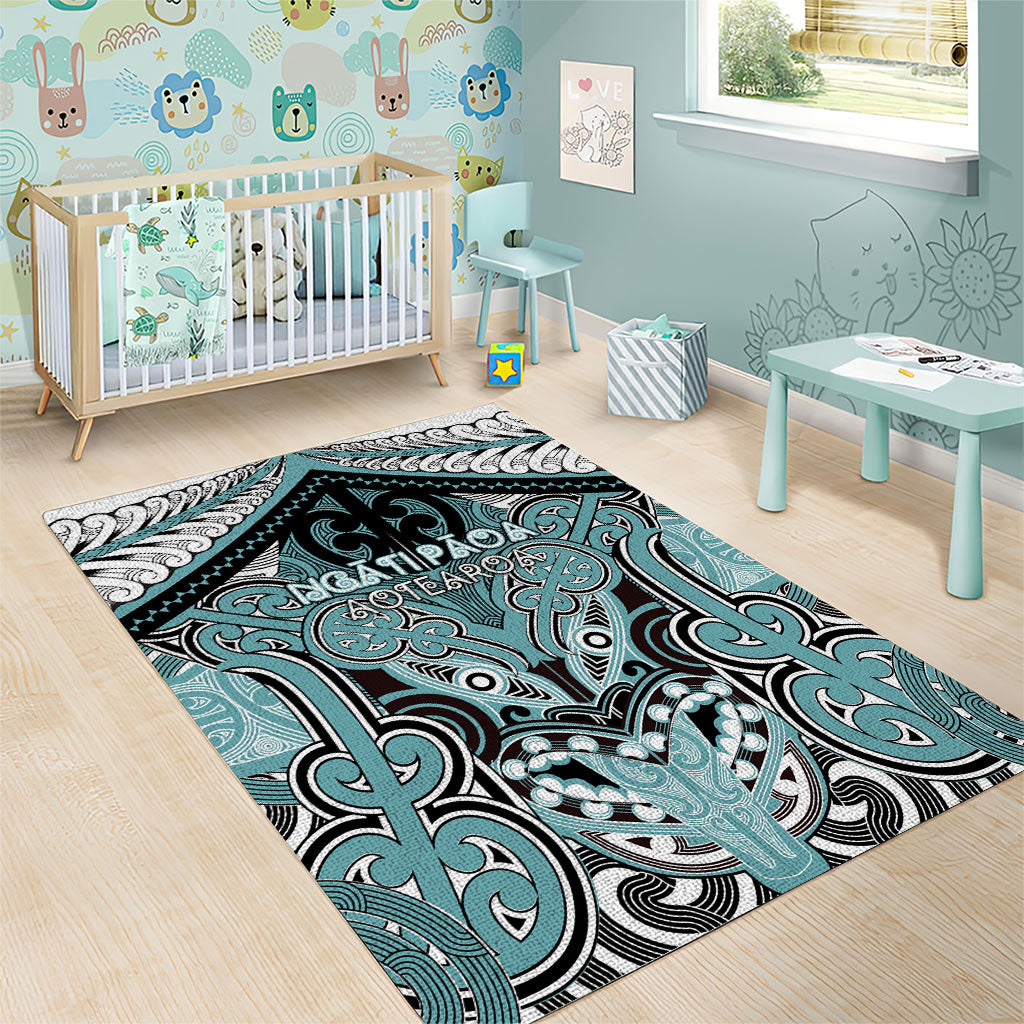 Aotearoa Iwi Ngati Paoa Area Rug Maori Kowhaiwhai Pattern