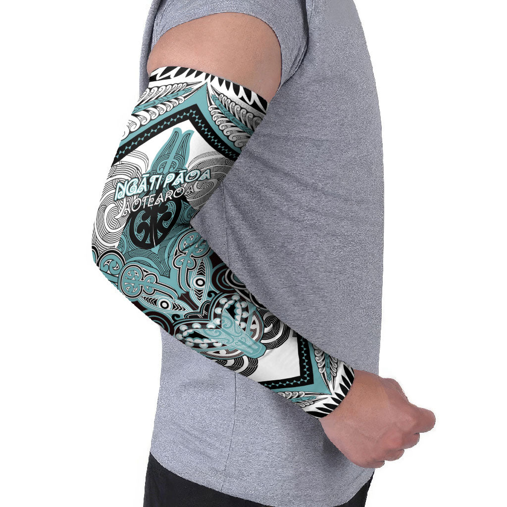 Aotearoa Iwi Ngati Paoa Personalised Arm Sleeves Maori Kowhaiwhai Pattern