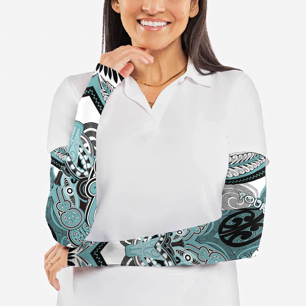 Aotearoa Iwi Ngati Paoa Personalised Arm Sleeves Maori Kowhaiwhai Pattern