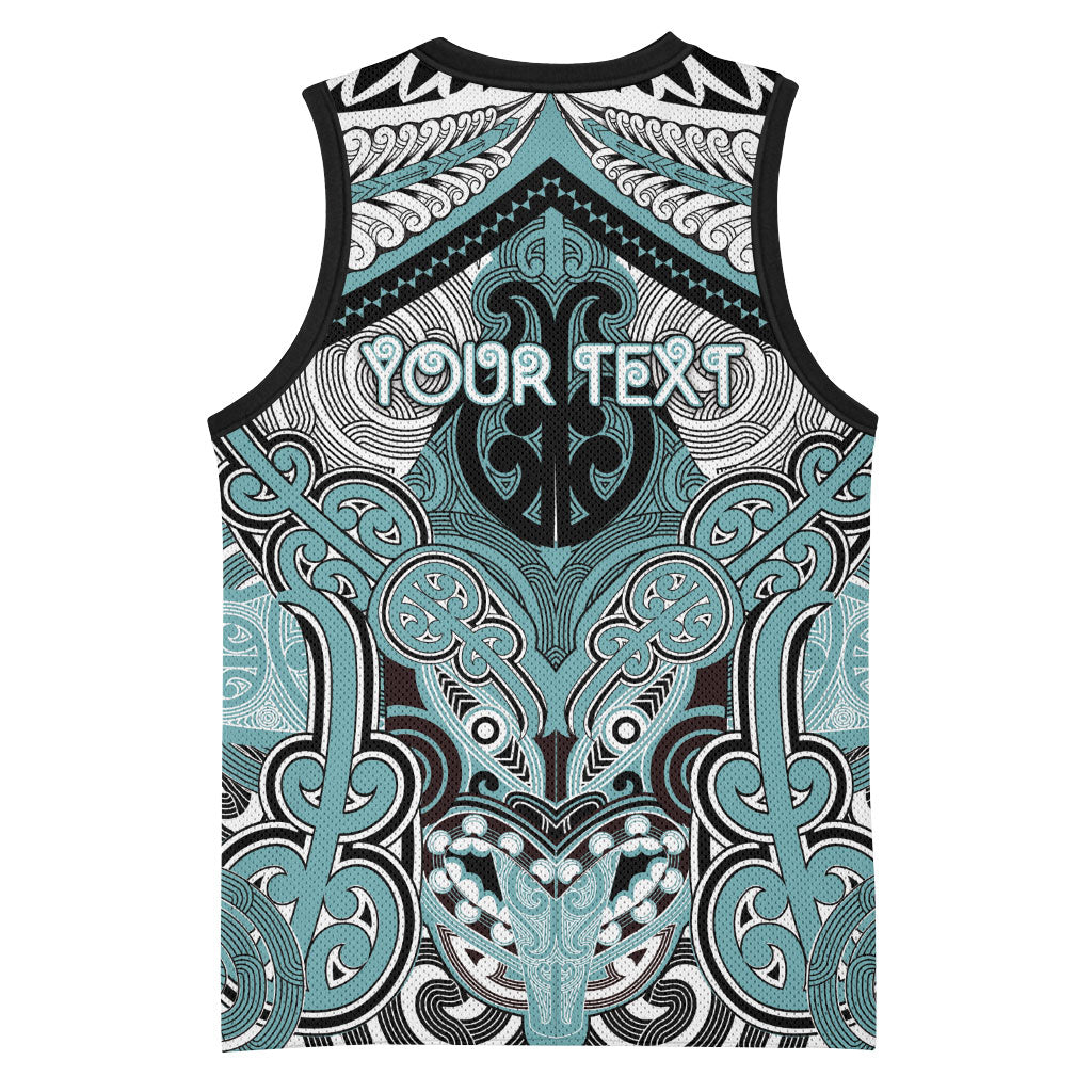 Aotearoa Iwi Ngati Paoa Personalised Basketball Jersey Maori Kowhaiwhai Pattern