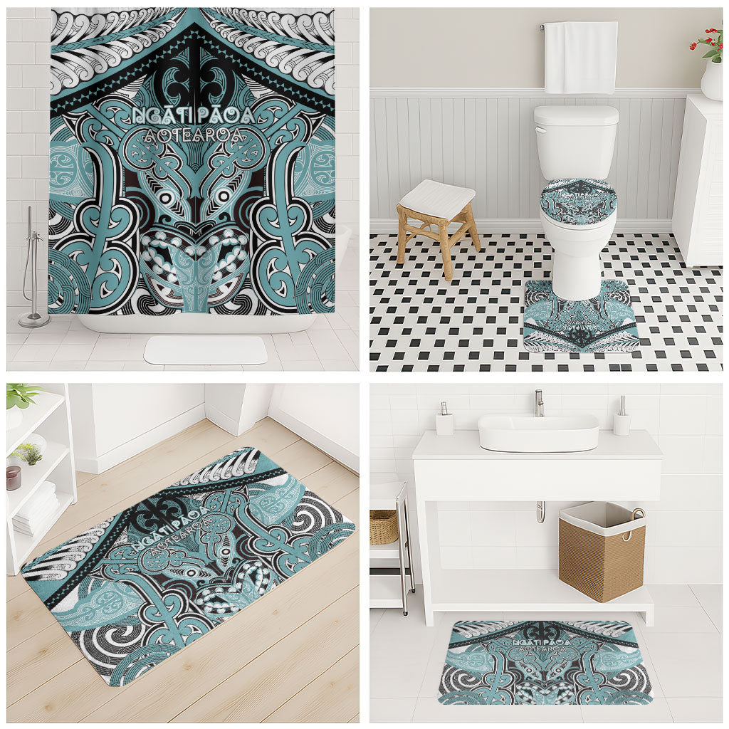 Aotearoa Iwi Ngati Paoa Bathroom Set Maori Kowhaiwhai Pattern