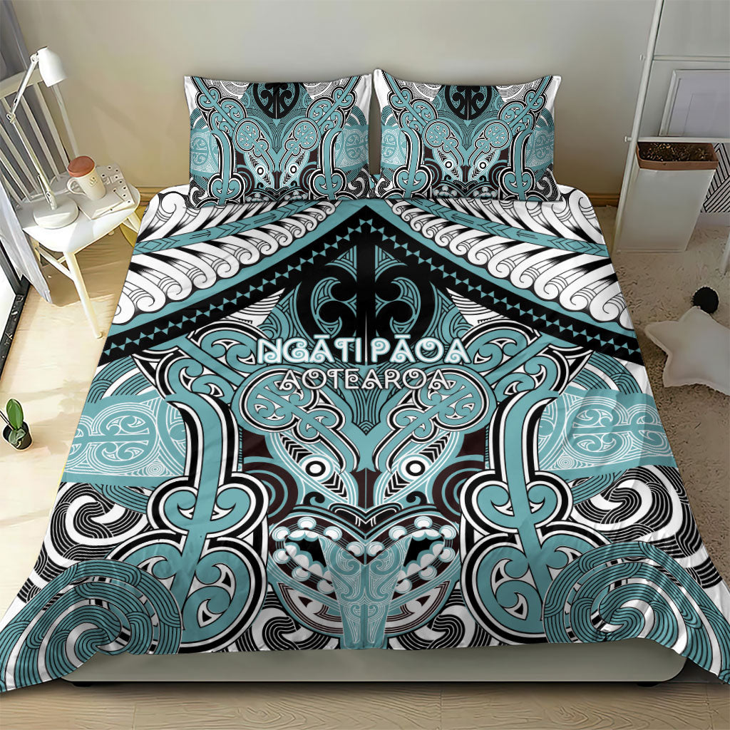 Aotearoa Iwi Ngati Paoa Bedding Set Maori Kowhaiwhai Pattern
