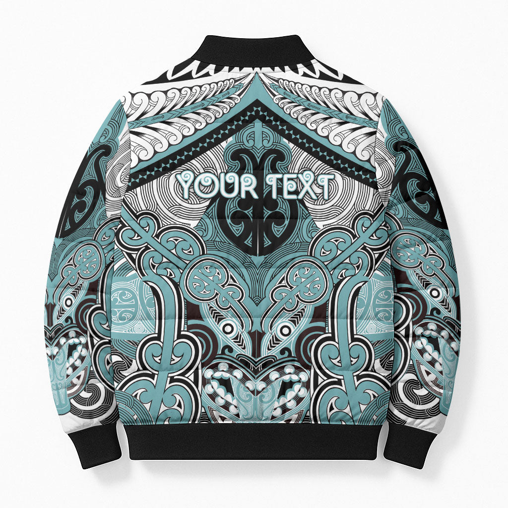 Aotearoa Iwi Ngati Paoa Personalised Bomber Puffer Jacket Maori Kowhaiwhai Pattern
