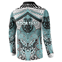 Aotearoa Iwi Ngati Paoa Personalised Button Sweatshirt Maori Kowhaiwhai Pattern