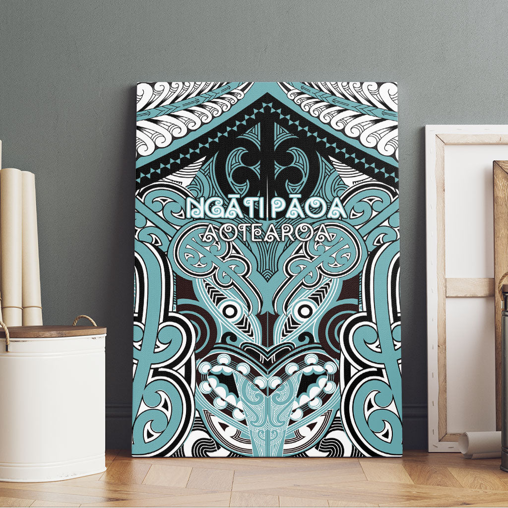 Aotearoa Iwi Ngati Paoa Canvas Wall Art Maori Kowhaiwhai Pattern