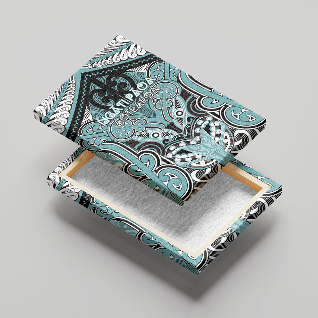 Aotearoa Iwi Ngati Paoa Canvas Wall Art Maori Kowhaiwhai Pattern