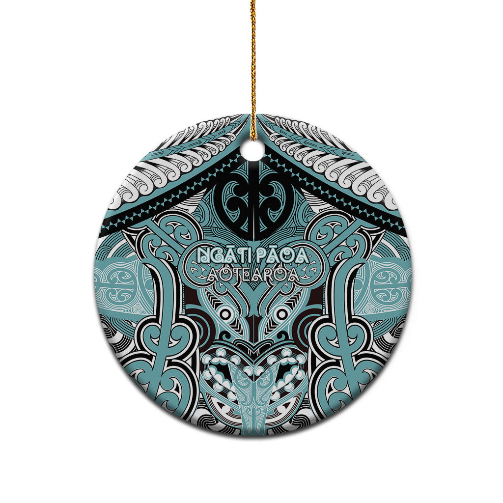 Aotearoa Iwi Ngati Paoa Personalised Ceramic Ornament Maori Kowhaiwhai Pattern