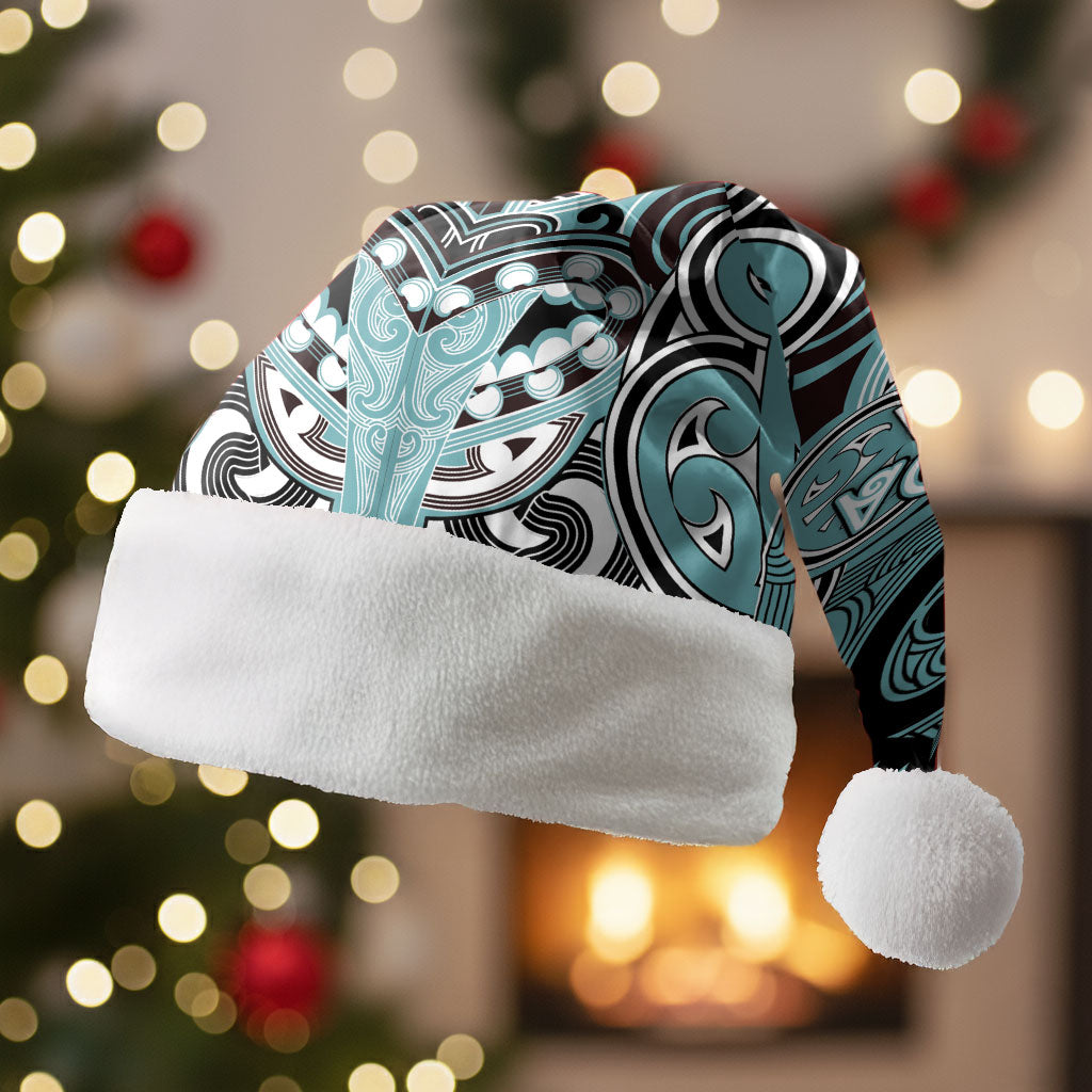 Aotearoa Iwi Ngati Paoa Personalised Christmas Santa Hat Maori Kowhaiwhai Pattern
