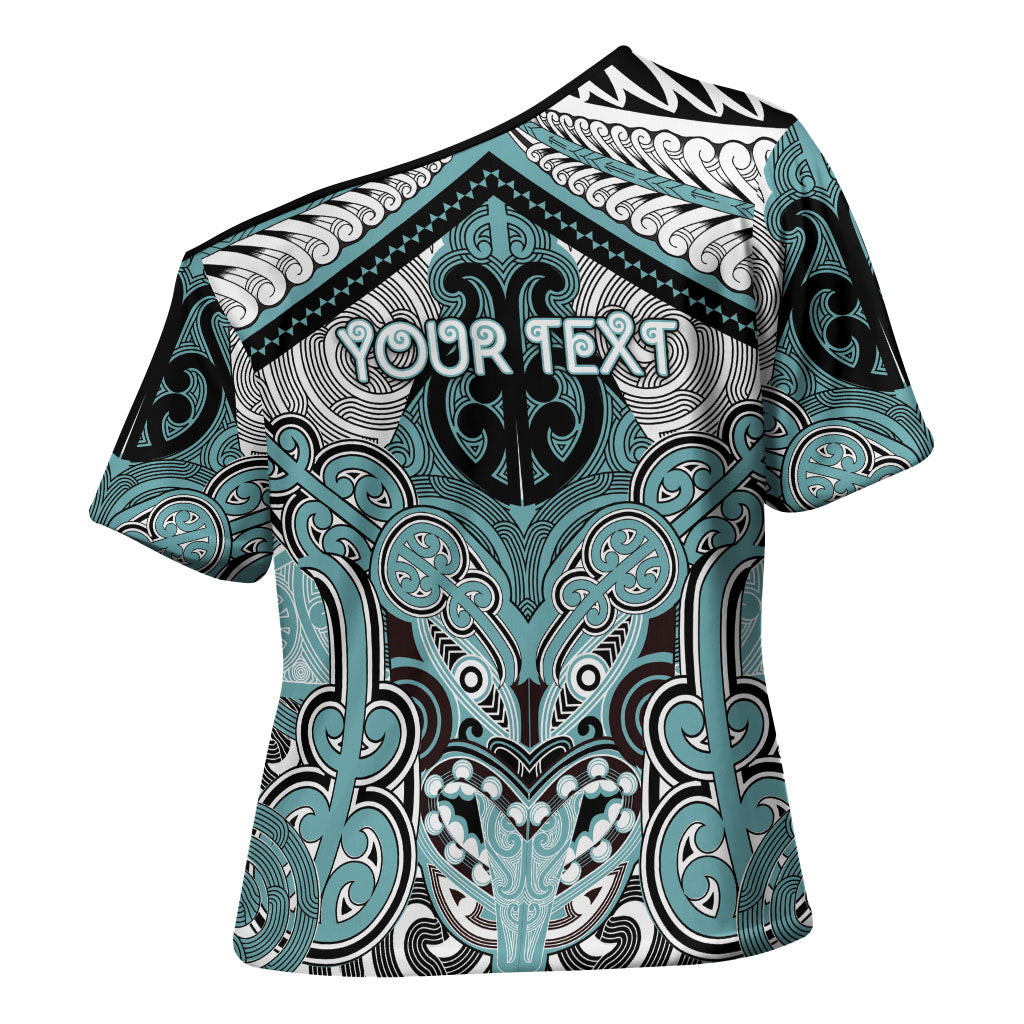 Aotearoa Iwi Ngati Paoa Personalised Cross Shoulder Shirt Maori Kowhaiwhai Pattern