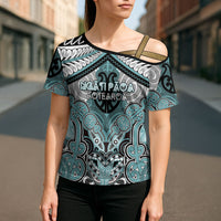 Aotearoa Iwi Ngati Paoa Personalised Cross Shoulder Shirt Maori Kowhaiwhai Pattern