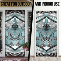 Aotearoa Iwi Ngati Paoa Personalised Door Cover Maori Kowhaiwhai Pattern
