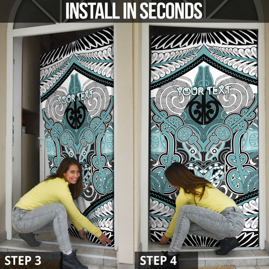 Aotearoa Iwi Ngati Paoa Personalised Door Cover Maori Kowhaiwhai Pattern