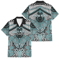 Aotearoa Iwi Ngati Paoa Personalised Family Matching Puletasi and Hawaiian Shirt Maori Kowhaiwhai Pattern