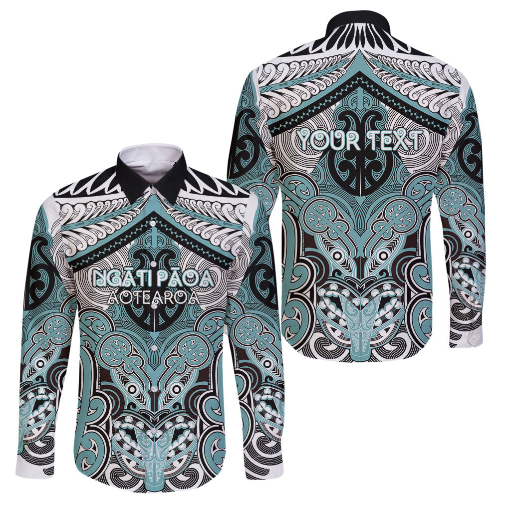 Aotearoa Iwi Ngati Paoa Personalised Family Matching Short Sleeve Bodycon Dress and Hawaiian Shirt Maori Kowhaiwhai Pattern