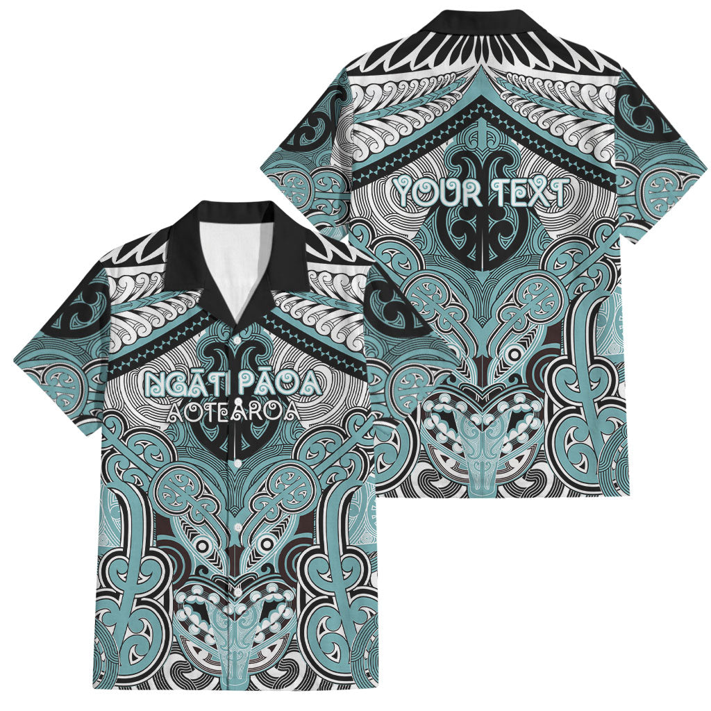 Aotearoa Iwi Ngati Paoa Personalised Family Matching Tank Maxi Dress and Hawaiian Shirt Maori Kowhaiwhai Pattern