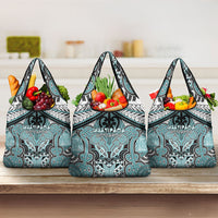 Aotearoa Iwi Ngati Paoa Grocery Bag Maori Kowhaiwhai Pattern