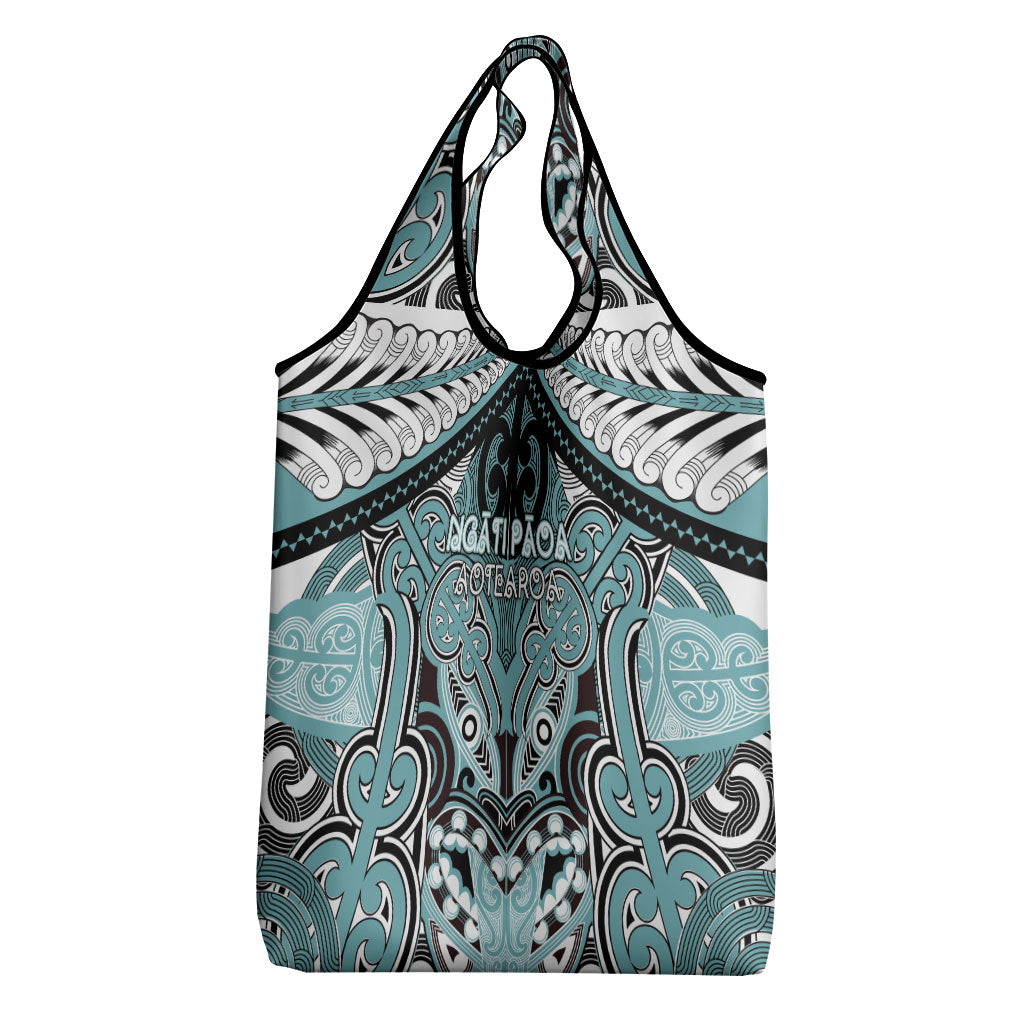 Aotearoa Iwi Ngati Paoa Grocery Bag Maori Kowhaiwhai Pattern