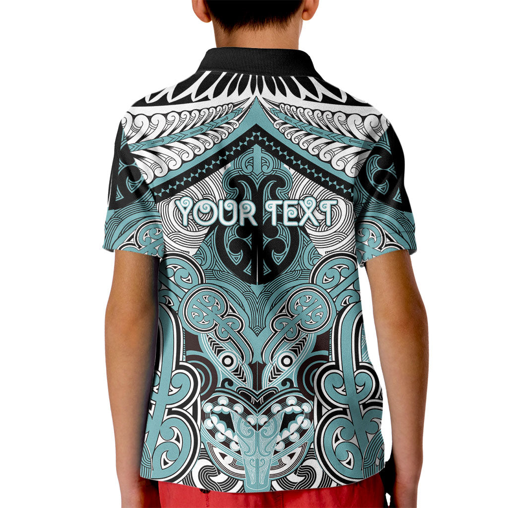 Aotearoa Iwi Ngati Paoa Personalised Kid Polo Shirt Maori Kowhaiwhai Pattern