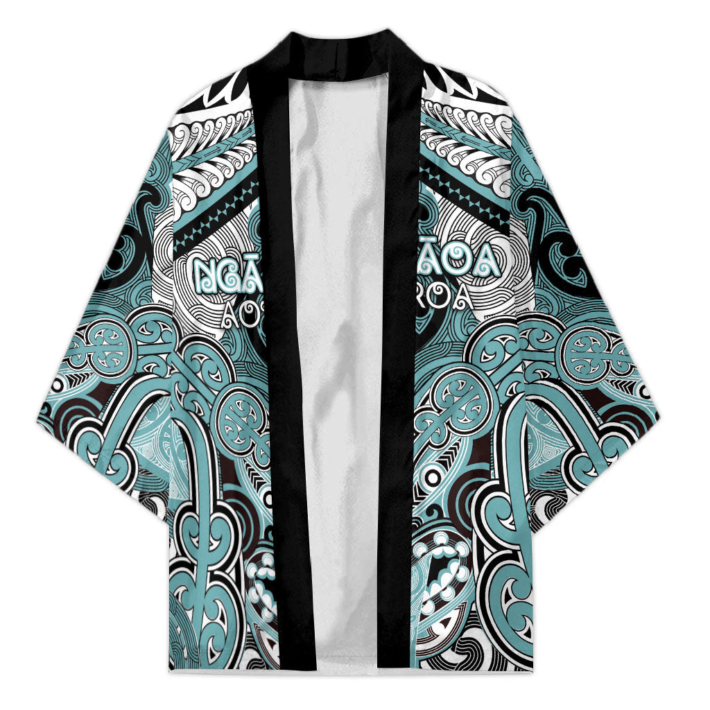 Aotearoa Iwi Ngati Paoa Personalised Kimono Maori Kowhaiwhai Pattern