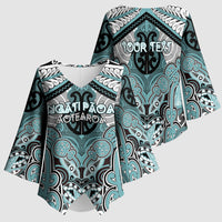 Aotearoa Iwi Ngati Paoa Personalised Kimono Sleeve Blouse Maori Kowhaiwhai Pattern