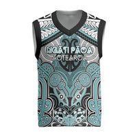 Aotearoa Iwi Ngati Paoa Personalised Christmas Knitted V-Neck Vest Maori Kowhaiwhai Pattern