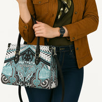 Aotearoa Iwi Ngati Paoa Leather Bag Maori Kowhaiwhai Pattern