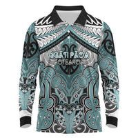 Aotearoa Iwi Ngati Paoa Personalised Long Sleeve Polo Shirt Maori Kowhaiwhai Pattern