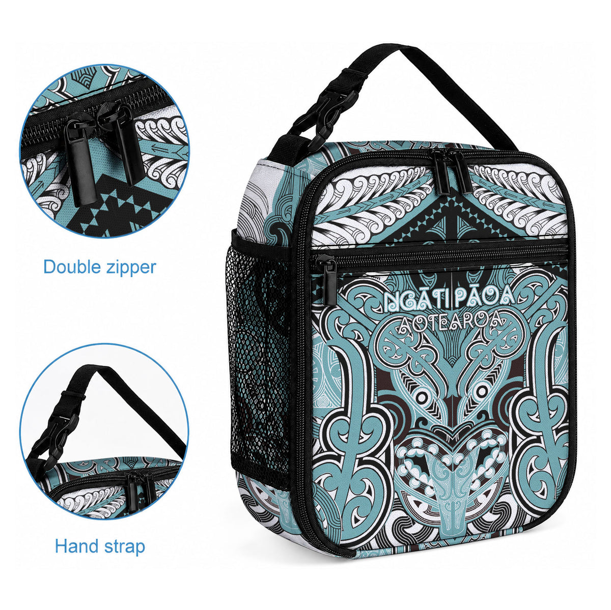 Aotearoa Iwi Ngati Paoa Lunch Bag Maori Kowhaiwhai Pattern