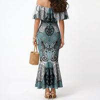 Aotearoa Iwi Ngati Paoa Personalised Mermaid Dress Maori Kowhaiwhai Pattern