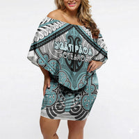Aotearoa Iwi Ngati Paoa Personalised Off Shoulder Short Dress Maori Kowhaiwhai Pattern