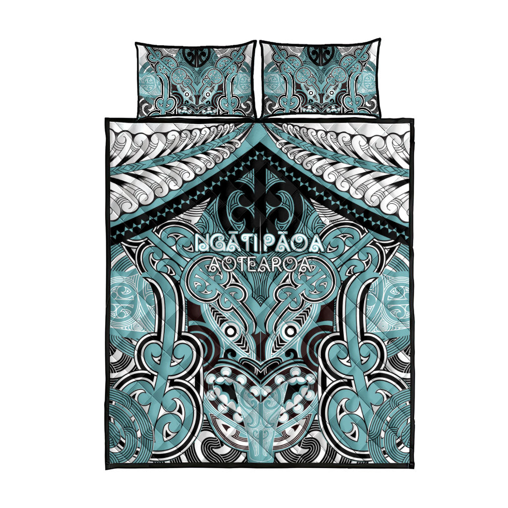 Aotearoa Iwi Ngati Paoa Quilt Bed Set Maori Kowhaiwhai Pattern