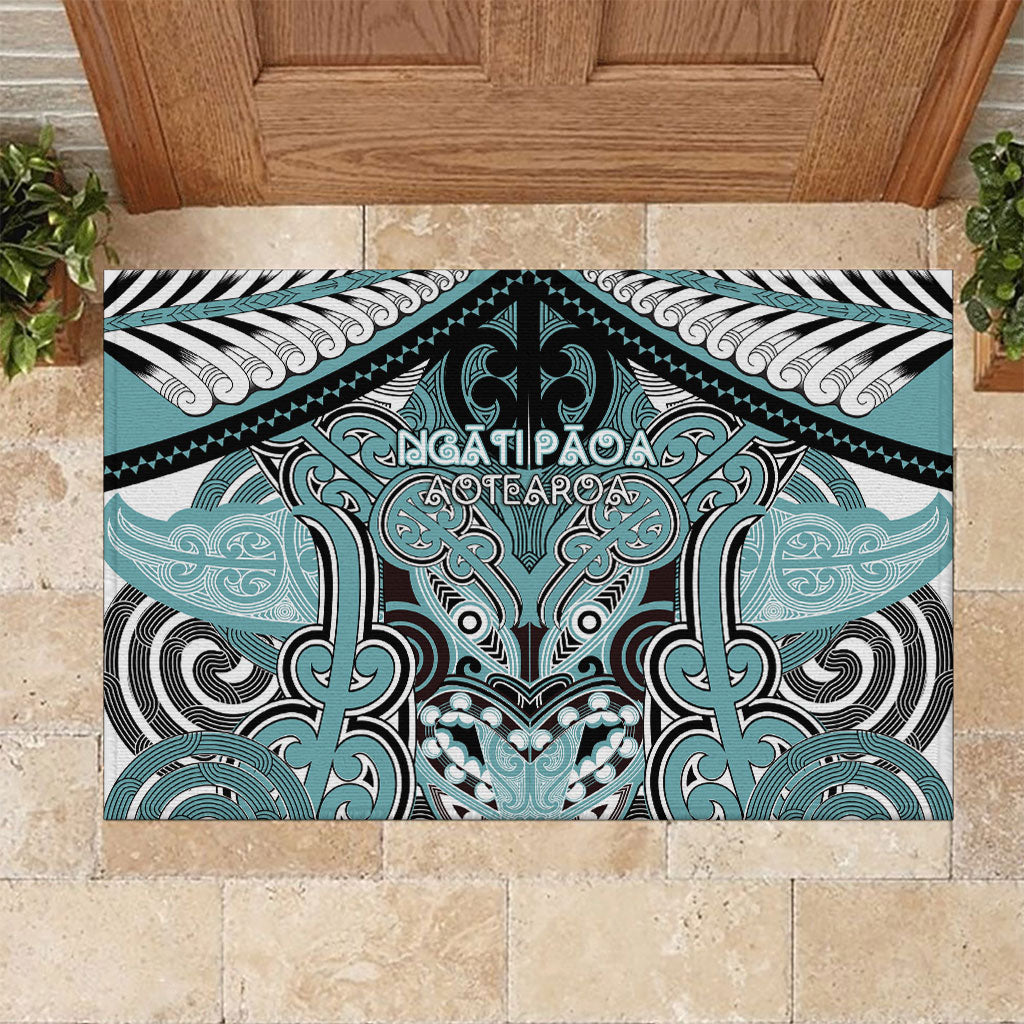 Aotearoa Iwi Ngati Paoa Rubber Doormat Maori Kowhaiwhai Pattern