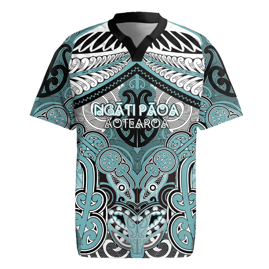 Aotearoa Iwi Ngati Paoa Personalised Rugby Jersey Maori Kowhaiwhai Pattern