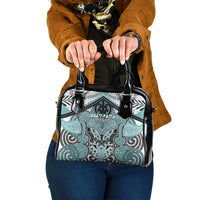 Aotearoa Iwi Ngati Paoa Shoulder Handbag Maori Kowhaiwhai Pattern