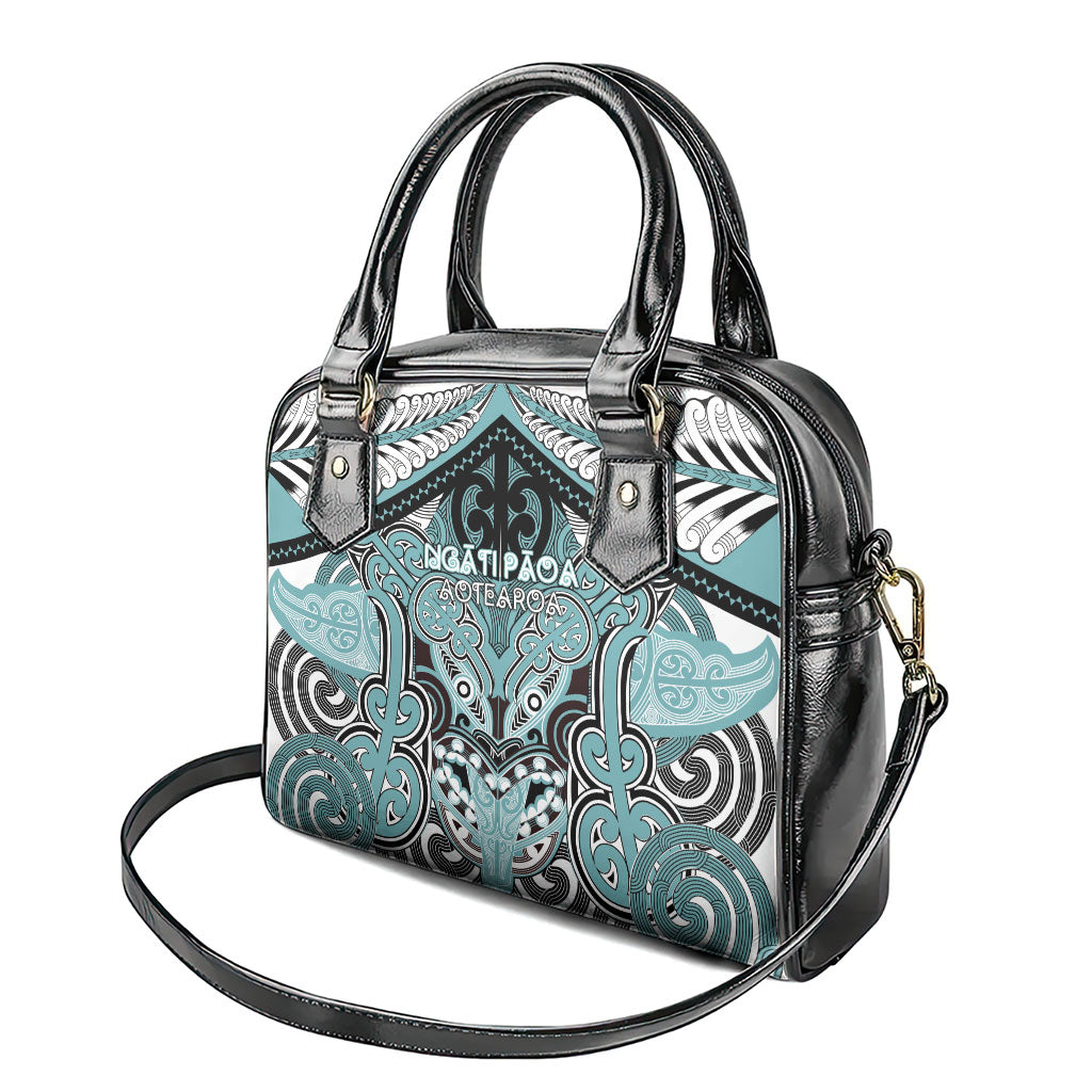 Aotearoa Iwi Ngati Paoa Shoulder Handbag Maori Kowhaiwhai Pattern