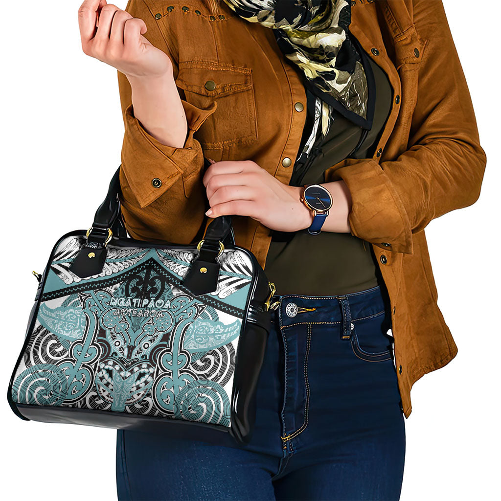 Aotearoa Iwi Ngati Paoa Shoulder Handbag Maori Kowhaiwhai Pattern