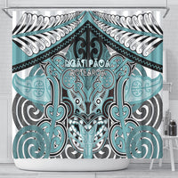 Aotearoa Iwi Ngati Paoa Shower Curtain Maori Kowhaiwhai Pattern