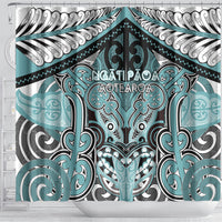 Aotearoa Iwi Ngati Paoa Shower Curtain Maori Kowhaiwhai Pattern