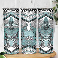 Aotearoa Iwi Ngati Paoa Personalised Skinny Tumbler Maori Kowhaiwhai Pattern