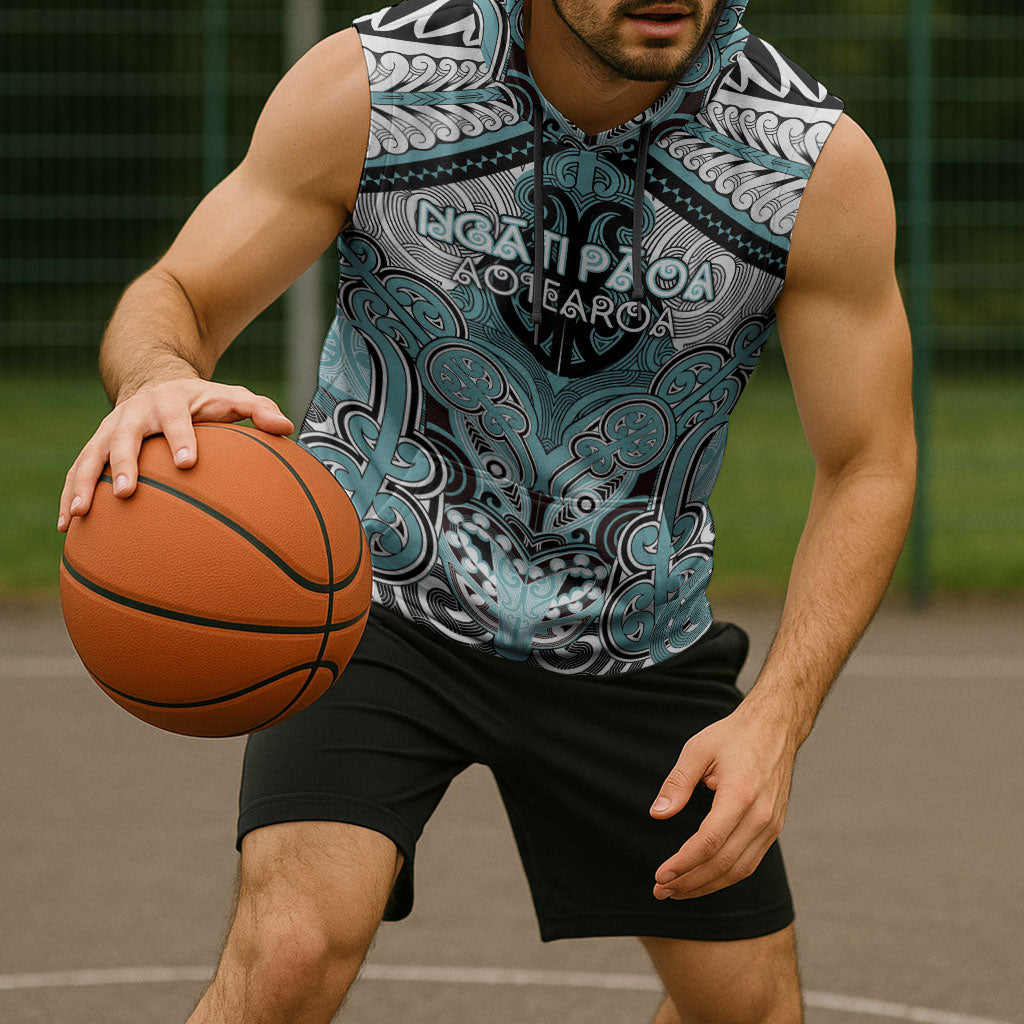 Aotearoa Iwi Ngati Paoa Personalised Sleeveless Hoodie Maori Kowhaiwhai Pattern