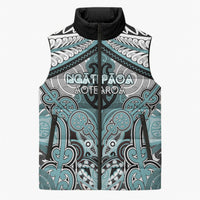 Aotearoa Iwi Ngati Paoa Personalised Sleeveless Puffer Jacket Maori Kowhaiwhai Pattern